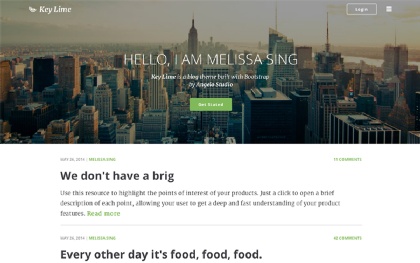 Key Lime - Parallax Blog Template