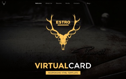 ESTRO - One Page Virtual Card With Blog