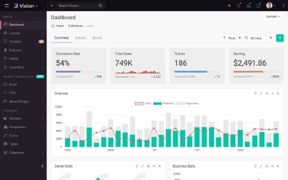 Vision -  Admin & Dashboard Template