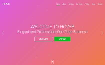 Hover - One Page HTML Template