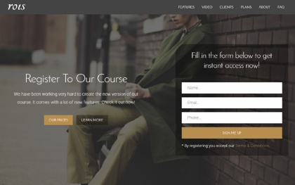 register form html site templates wrapbootstrap