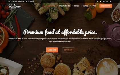 Kuliner - Restaurant Landing Page